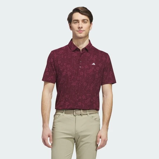 Zdjęcie produktu Koszulka polo Ultimate365+ Climacool Butterspun Mighty Blossom Print Adidas bordowy