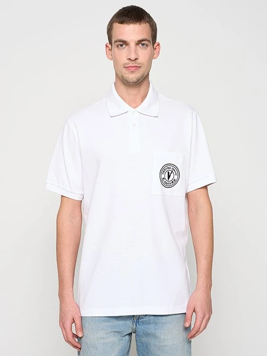 Zdjęcie produktu Koszulka polo Versace Jeans Couture mleczny