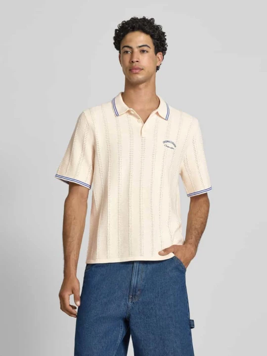 Zdjęcie produktu Koszulka polo w dzianinowej optyce, krój regular fit, model 'Menton' Jack&Jones Beżowy