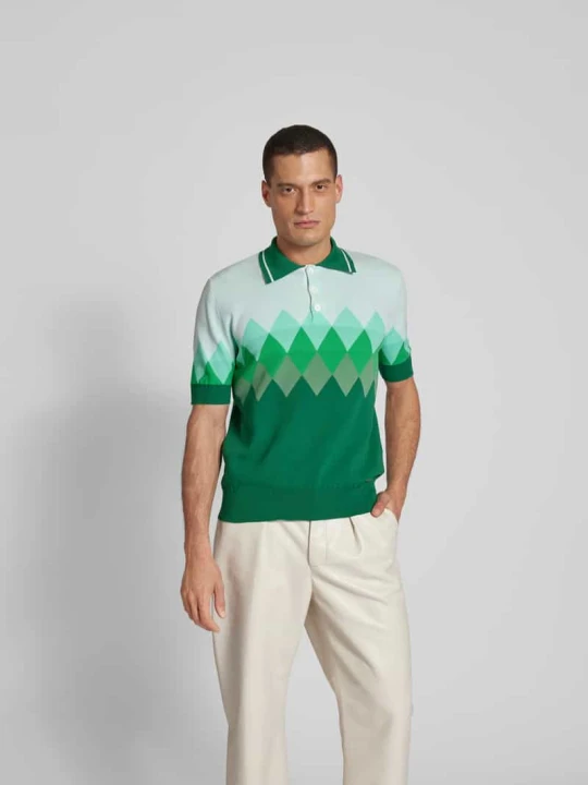 Zdjęcie produktu Koszulka polo w dzianinowym wyglądzie Dsquared2 Zielony melanż