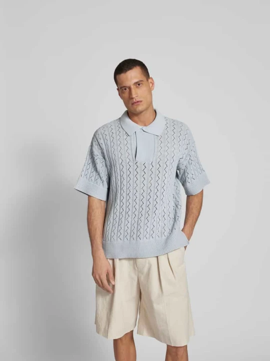 Zdjęcie produktu Koszulka polo w dzianinowym wyglądzie ISNURH