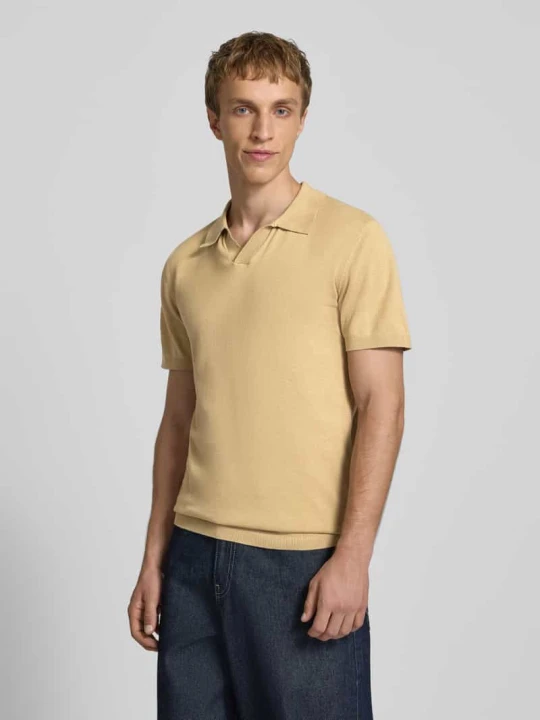Zdjęcie produktu Koszulka polo w dzianinowym wyglądzie, krój regular fit, model 'Bray' Blend Beżowy