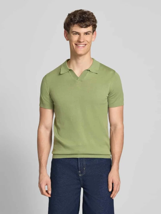 Zdjęcie produktu Koszulka polo w dzianinowym wyglądzie, krój regular fit, model 'Bray' Blend Oliwkowy