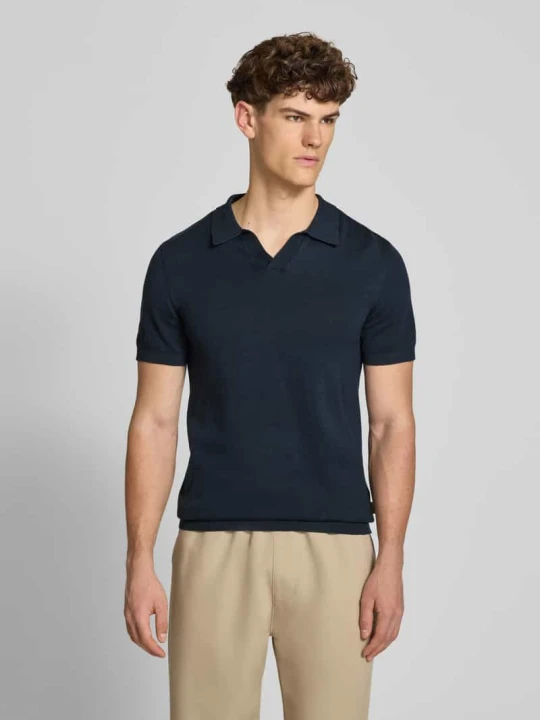 Zdjęcie produktu Koszulka polo w dzianinowym wyglądzie, krój regular fit, model 'Bray' Blend Granatowy