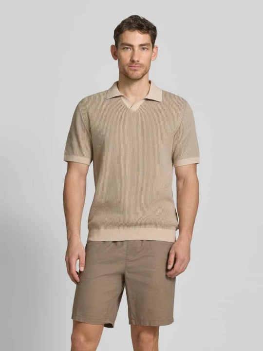Zdjęcie produktu Koszulka polo w dzianinowym wyglądzie o kroju regular fit model 'Preston' Jack&Jones Beżowy