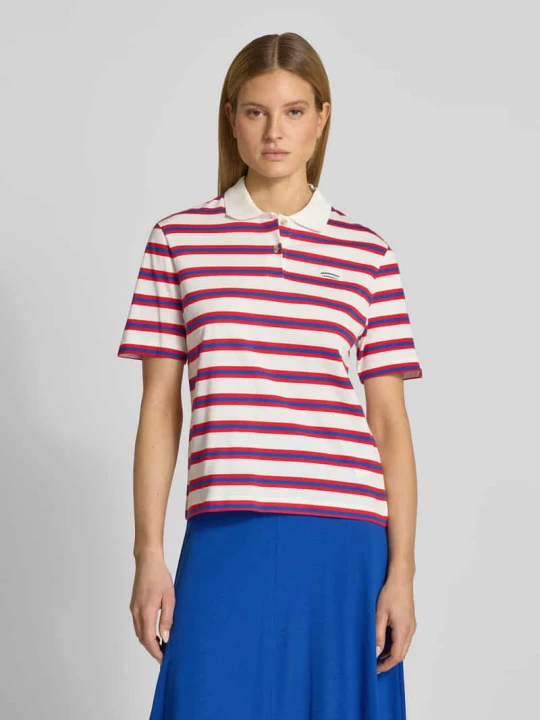 Zdjęcie produktu Koszulka polo w kroju loose fit z czystej bawełny Model 'STRIPE POLO' ARMEDANGELS Czerwony