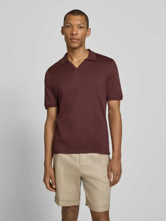 Zdjęcie produktu Koszulka polo w kroju regular fit z dekoltem V model 'BOLL' CINQUE Śliwkowy