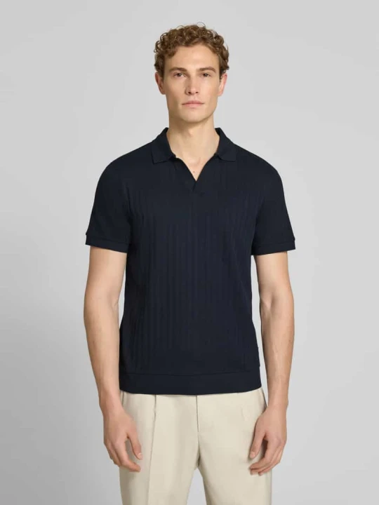 Zdjęcie produktu Koszulka polo w kroju regular fit z dekoltem w kształcie V model 'Baronito' JOOP! Niebieski