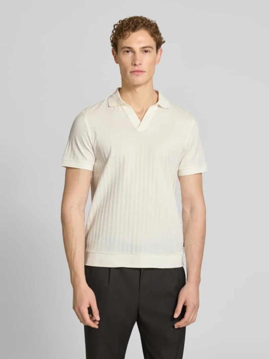Zdjęcie produktu Koszulka polo w kroju regular fit z dekoltem w kształcie V model 'Baronito' JOOP! Złamany biały