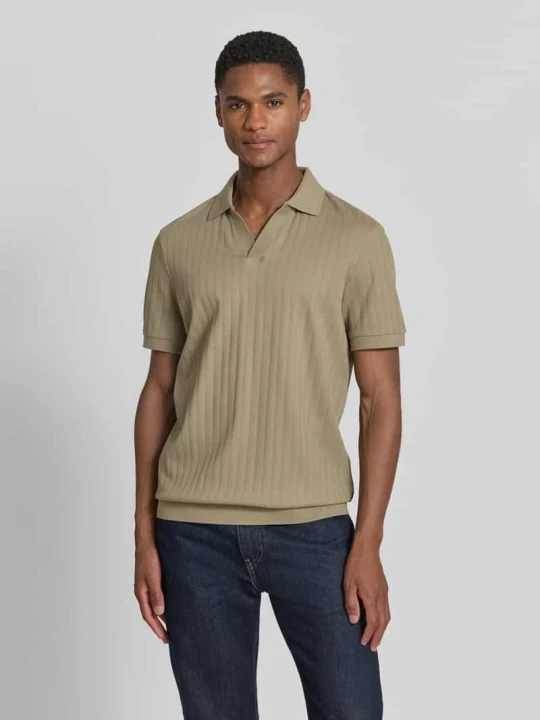 Zdjęcie produktu Koszulka polo w kroju regular fit z dekoltem w kształcie V model 'Baronito' JOOP! Limonkowy
