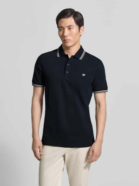 Zdjęcie produktu Koszulka polo w kroju regular fit z kontrastowymi paskami Christian Berg Granatowy