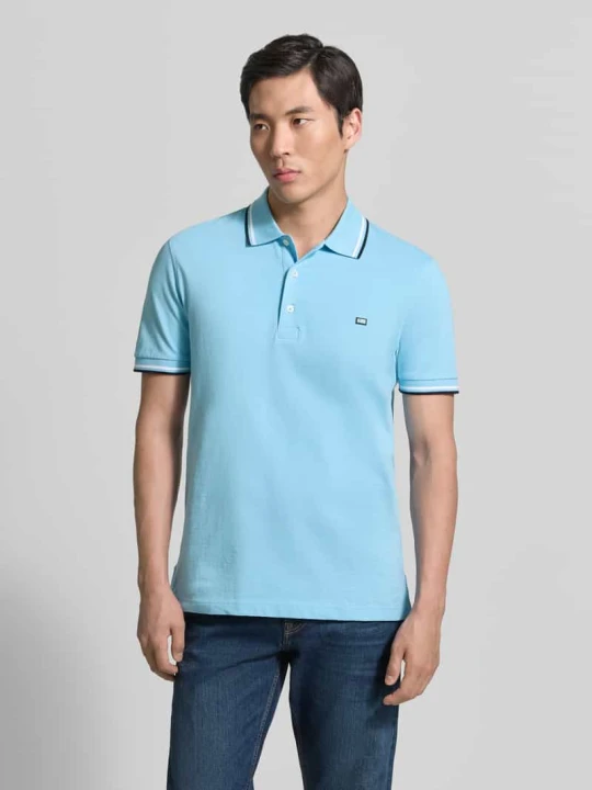 Zdjęcie produktu Koszulka polo w kroju regular fit z kontrastowymi paskami Christian Berg Oceaniczny