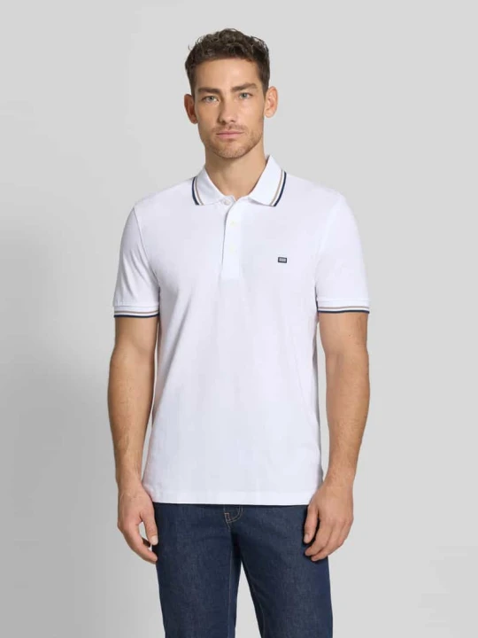 Zdjęcie produktu Koszulka polo w kroju regular fit z kontrastowymi paskami Christian Berg Biały