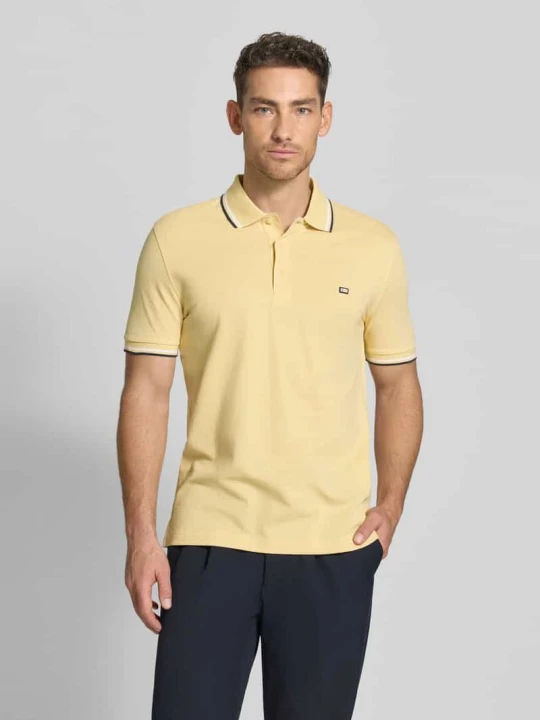 Zdjęcie produktu Koszulka polo w kroju regular fit z kontrastowymi paskami Christian Berg Jasnożółty
