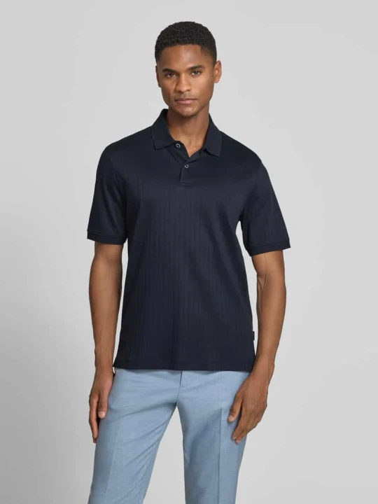 Zdjęcie produktu Koszulka polo w kroju regular fit z listwą guzikową Bugatti Granatowy