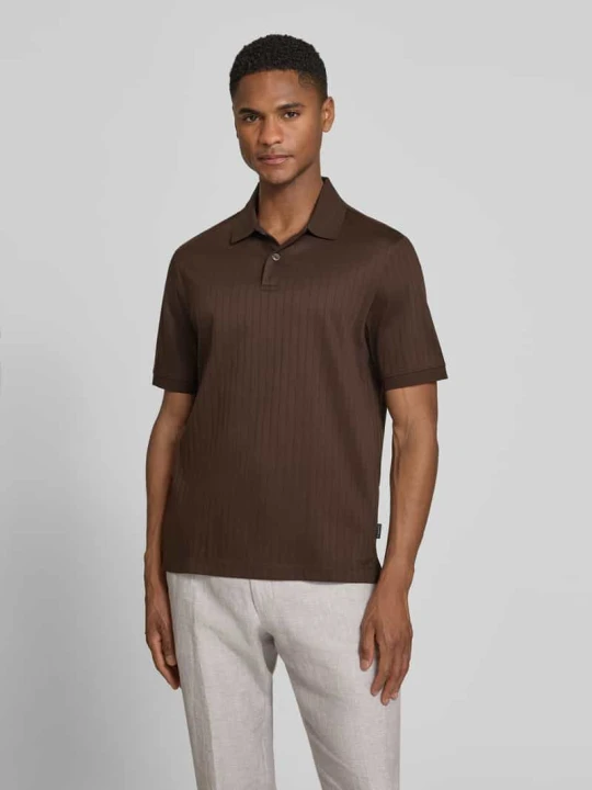 Zdjęcie produktu Koszulka polo w kroju regular fit z listwą guzikową Bugatti Ciemnobrązowy