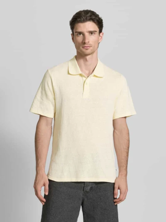 Zdjęcie produktu Koszulka polo w kroju regular fit z zapięciem na guziki model 'Gabriel' Wood Wood Écru