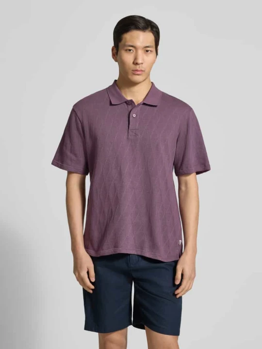 Zdjęcie produktu Koszulka polo w kroju regular fit z zapięciem na guziki model 'Gabriel' Wood Wood Purpurowy