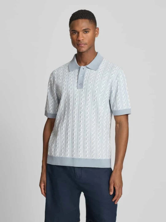 Zdjęcie produktu Koszulka polo w kroju regular fit z zapięciem na guziki, model 'Tamian' Drykorn Jasnoniebieski