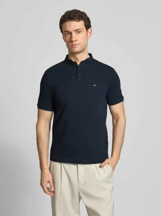Zdjęcie produktu Koszulka polo w kroju regular fit ze stójką HECHTER PARIS Granatowy