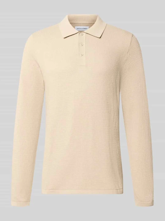 Zdjęcie produktu koszulka polo w kroju slim fit z detal z logo model 'AUSTIN' Jack&Jones Beżowy