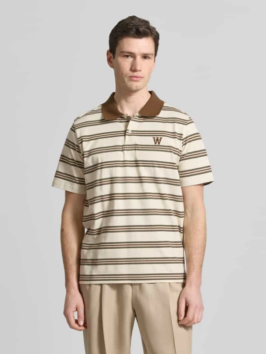 Zdjęcie produktu Koszulka polo w kroju slim fit z naszywką z logo model 'Colton' Wood Wood Beżowy