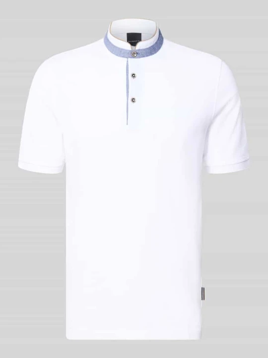 Zdjęcie produktu Koszulka polo w kroju slim fit ze stójką Bugatti Biały