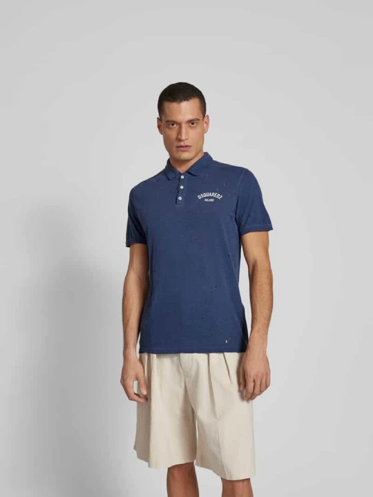 Zdjęcie produktu Koszulka polo w melanżowym stylu Dsquared2 Ciemnoniebieski