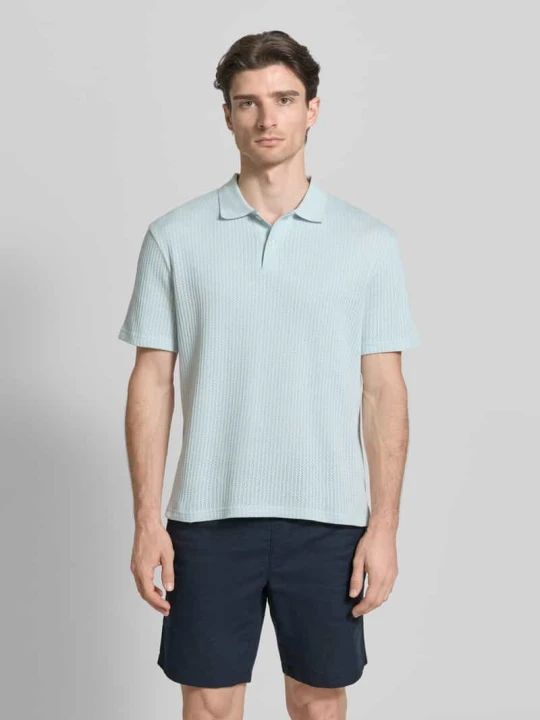 Zdjęcie produktu Koszulka polo z bawełny o kroju regular fit model 'JASE' Samsøe Samsøe Jasnoniebieski