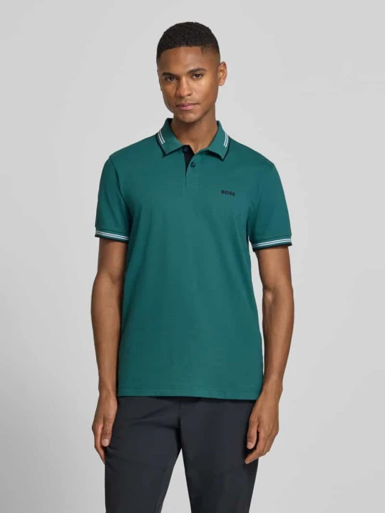 Zdjęcie produktu Koszulka polo z czystej bawełny, krój slim fit, model 'PAUL' Boss Ciemnozielony