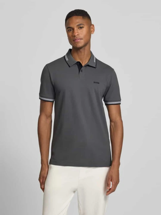 Zdjęcie produktu Koszulka polo z czystej bawełny, krój slim fit, model 'PAUL' Boss Średnioszary