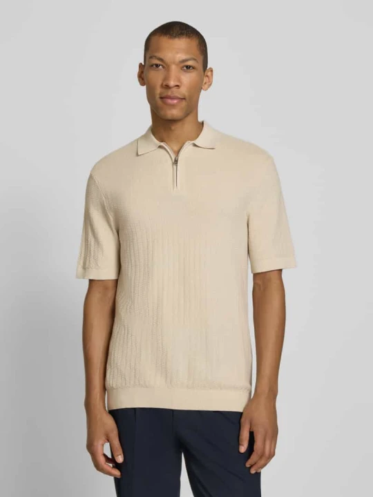 Zdjęcie produktu koszulka polo o kroju regular fit z czystej bawełny ekologicznej model 'CRAN' Selected Homme Piaskowy