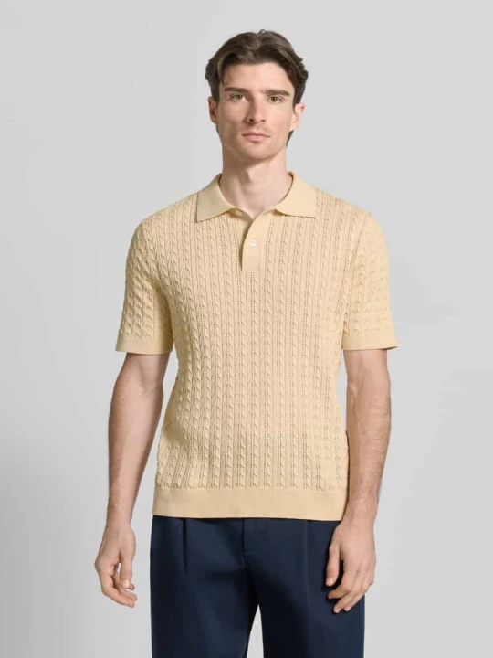 Zdjęcie produktu Koszulka polo z czystej bawełny o kroju regular fit model 'MATTIS' Selected Homme Piaskowy