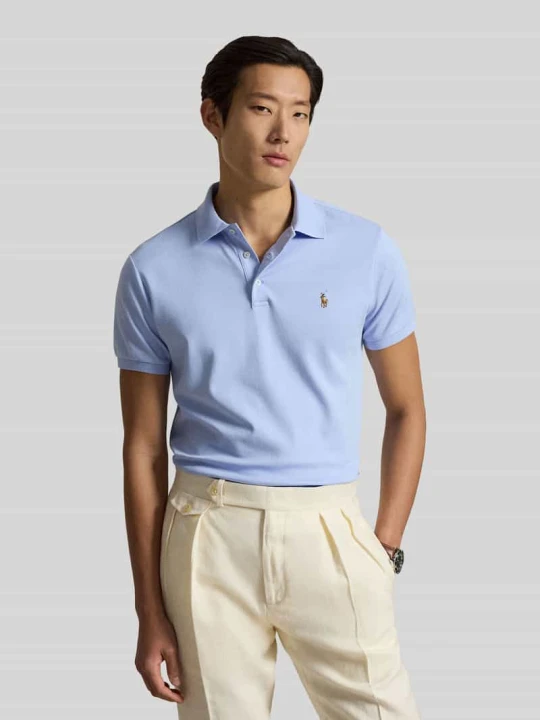 Zdjęcie produktu Koszulka polo z czystej bawełny o kroju regular fit Polo Ralph Lauren Jasnoniebieski