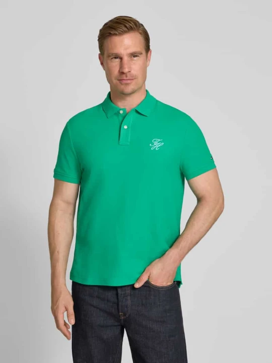 Zdjęcie produktu Koszulka polo z czystej bawełny o kroju regular fit Tommy Hilfiger Zielony