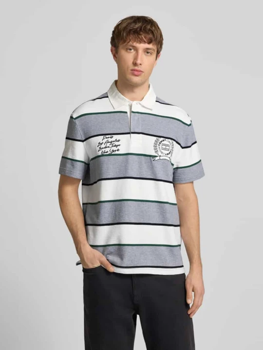 Zdjęcie produktu Koszulka polo z czystej bawełny o kroju regular fit Tommy Jeans Jasnoszary