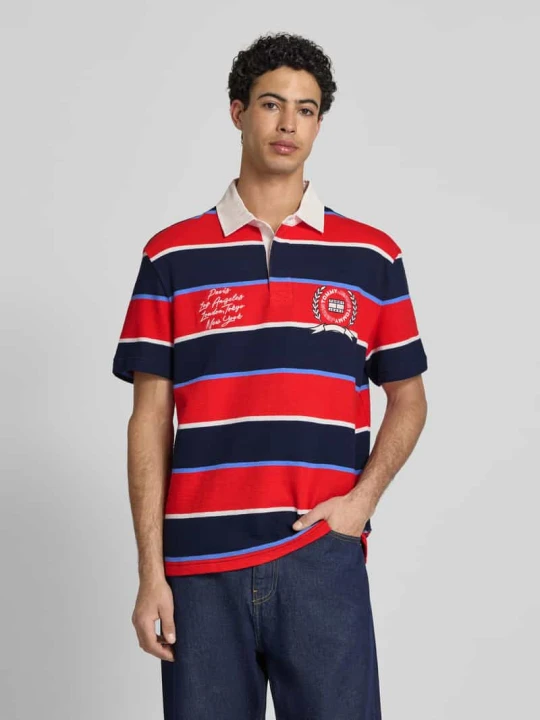 Zdjęcie produktu Koszulka polo z czystej bawełny o kroju regular fit Tommy Jeans Czerwony