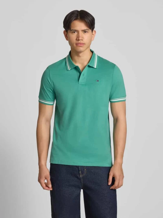 Zdjęcie produktu Koszulka polo z czystej bawełny o kroju regular fit Tommy Jeans Limonkowy