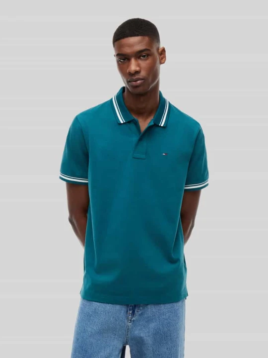 Zdjęcie produktu Koszulka polo z czystej bawełny o kroju regular fit Tommy Jeans Zielony
