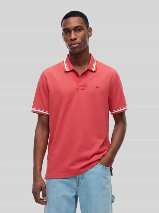 Zdjęcie produktu Koszulka polo z czystej bawełny o kroju regular fit Tommy Jeans Czerwony