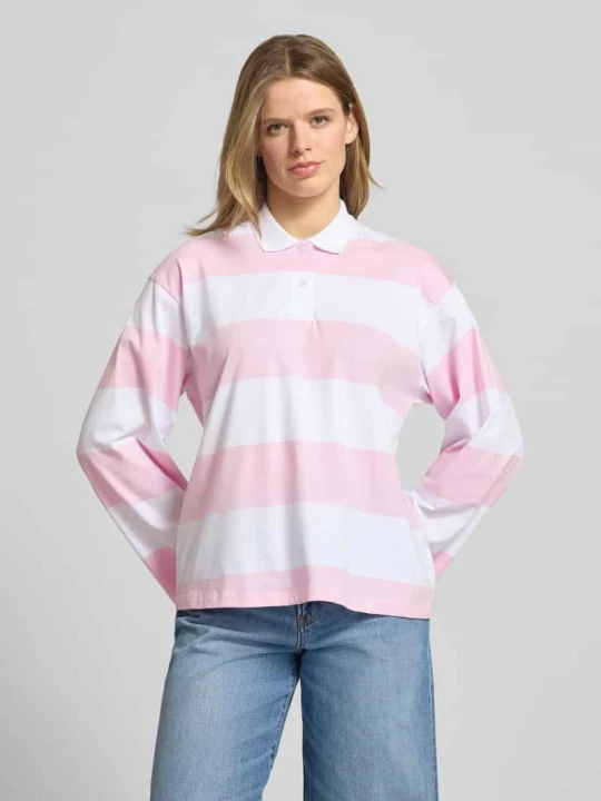 Zdjęcie produktu Koszulka polo z czystej bawełny o kroju relaxed fit model 'VILMA' JJXX Jasnoróżowy
