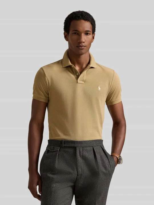 Zdjęcie produktu Koszulka polo z czystej bawełny o kroju slim fit Polo Ralph Lauren Musztardowy