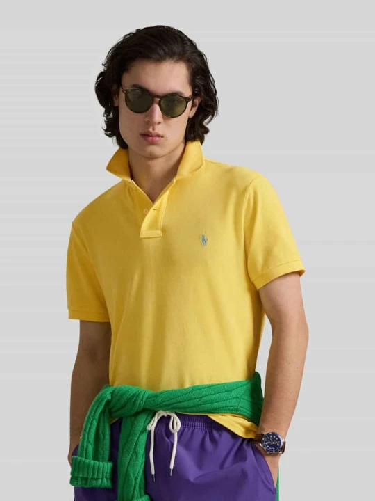 Zdjęcie produktu Koszulka polo z czystej bawełny o kroju slim fit Polo Ralph Lauren Żółty