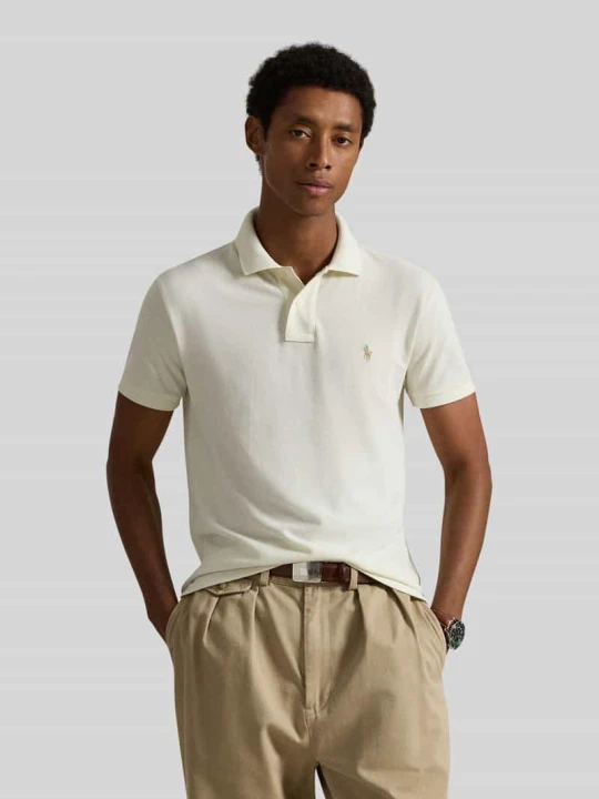 Zdjęcie produktu Koszulka polo z czystej bawełny o kroju slim fit Polo Ralph Lauren Złamany biały