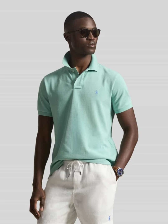 Zdjęcie produktu Koszulka polo z czystej bawełny o kroju slim fit Polo Ralph Lauren Miętowy