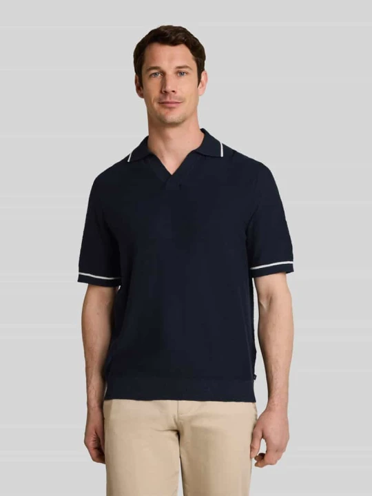 Zdjęcie produktu Koszulka polo z czystej bawełny o wyglądzie dzianiny, krój regular fit Tom Tailor Granatowy