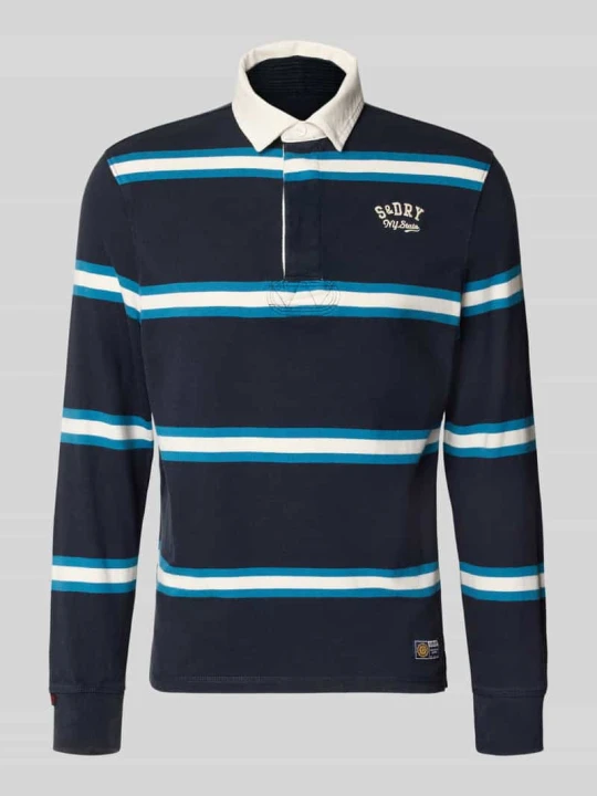 Zdjęcie produktu Koszulka polo z czystej bawełny Superdry Granatowy