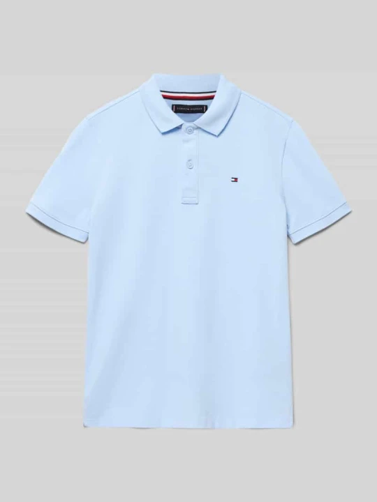 Zdjęcie produktu Koszulka polo z czystej bawełny o kroju regular fit Tommy Hilfiger Błękitny