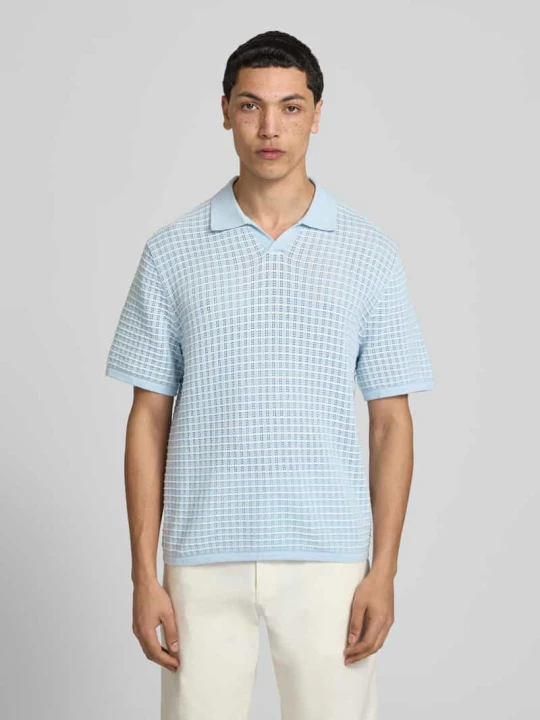 Zdjęcie produktu Koszulka polo z dekoltem w serek, krój regular fit Jack&Jones Jasnoniebieski
