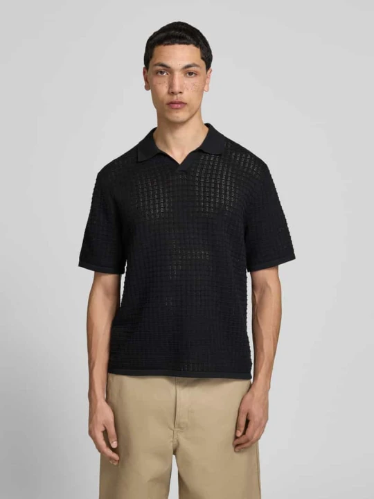 Zdjęcie produktu Koszulka polo z dekoltem w serek, krój regular fit Jack&Jones Czarny